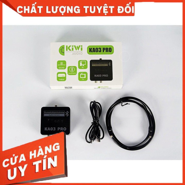 Bộ chuyển đổi âm thanh từ Optical sang Analog KIWI KA03 Pro hỗ trợ Bluetooth - Hàng chính Hãng