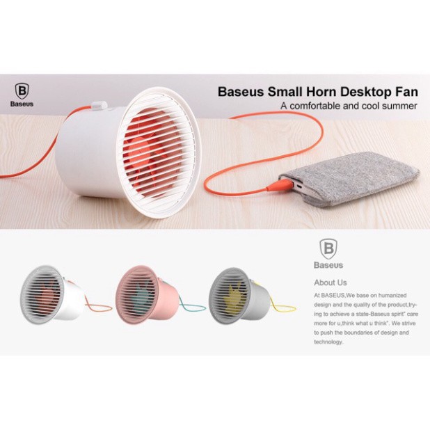 Quạt mini để bàn baseus kiểu dáng loa chạy điện 5V- Quạt baseus chính hãng ♥️♥️
