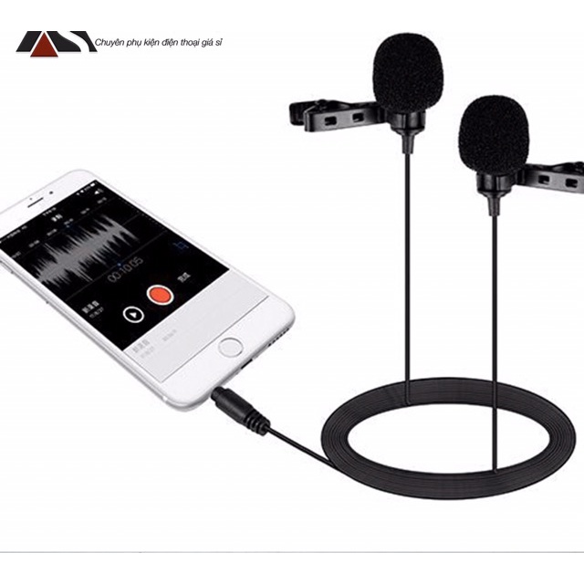 (Hàng Mới Về) Mic cài áo microphone ghi âm, thu âm cho điện thoại, máy ảnh, laptop , tiện lợi cho quay video và livestre