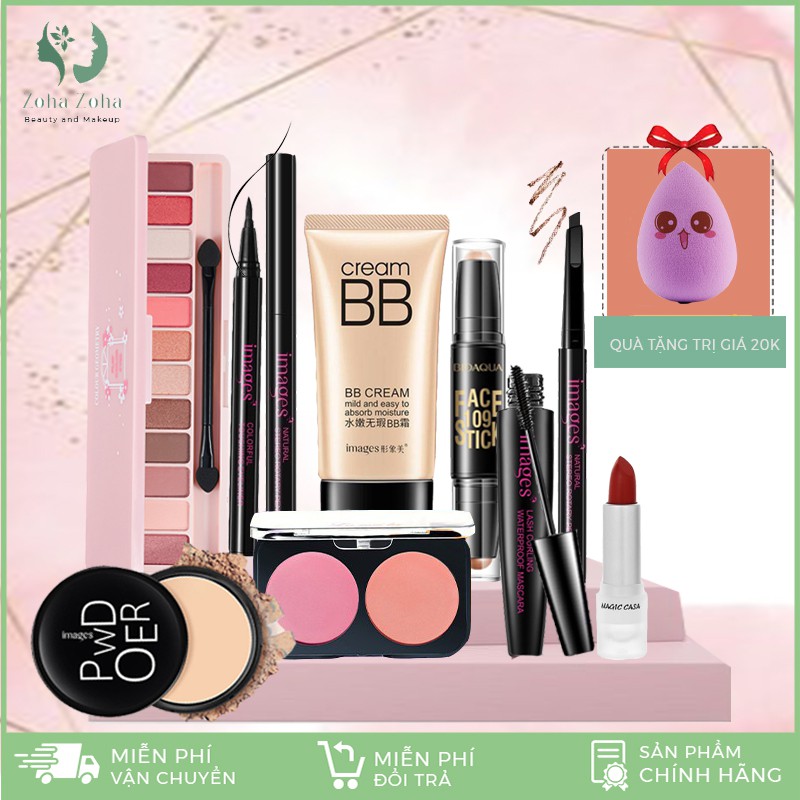 Bộ trang điểm cá nhân 9 món cho người mới bắt đầu bộ makeup đầy đủ set trang điểm chuyên nghiệp