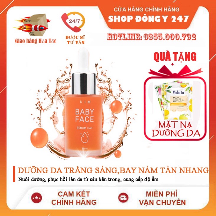 ✅ Tinh chất dưỡng da Kim Baby Face HA+ cao cấp serum Kim Baby Face HA+