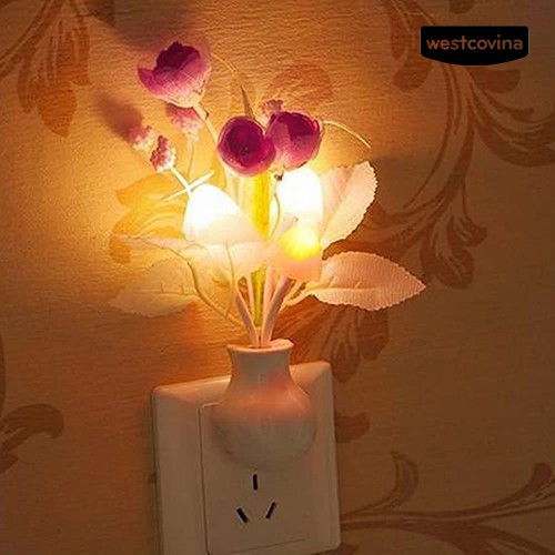 Đèn Led Ngủ Cảm Ứng Hình Hoa Tulip Dễ Thương