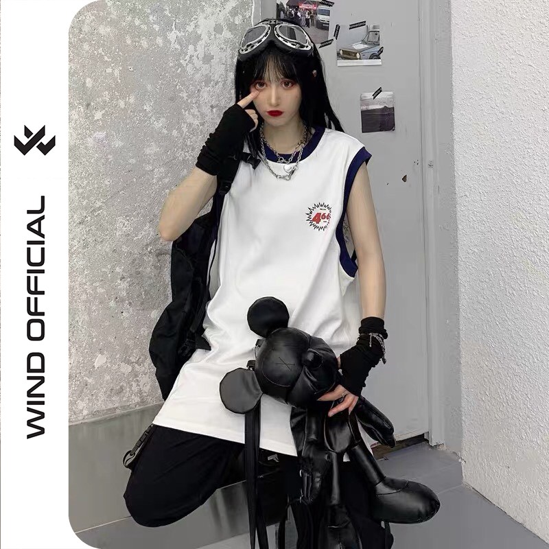 Áo thun ba lỗ WIND unisex form rộng sát nách cotton 466 thời trang nam nữ oversize | BigBuy360 - bigbuy360.vn