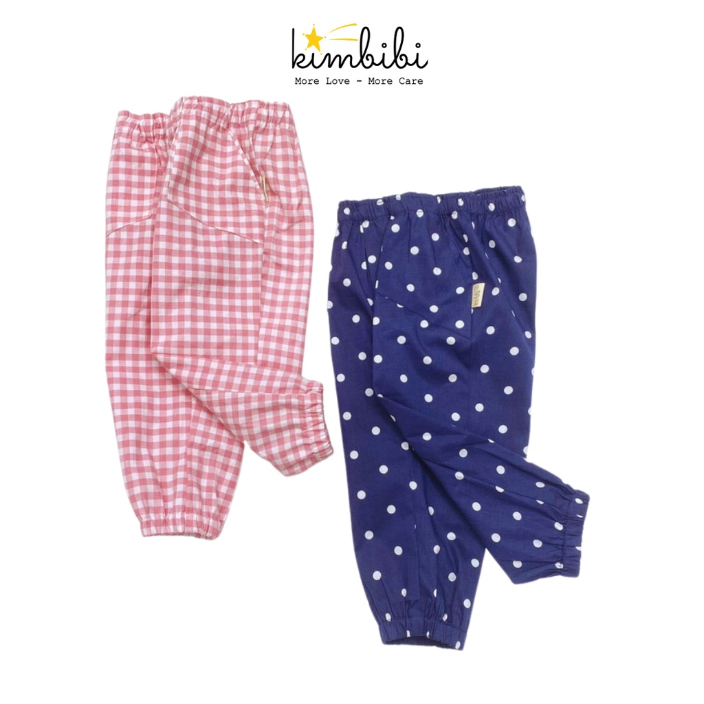 Quần dài cho bé gái trong thiết kế dáng bomber với 2 túi ốp lạ mắt được Kimbibi sử dụng chất liệu thô cotton Mỹ BGQD-Swe