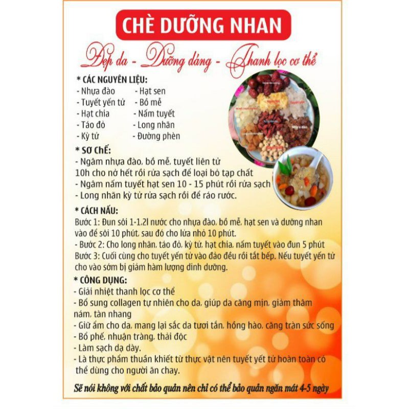 Sét chè dưỡng nhan 12 vị nấu được 1.5l nước