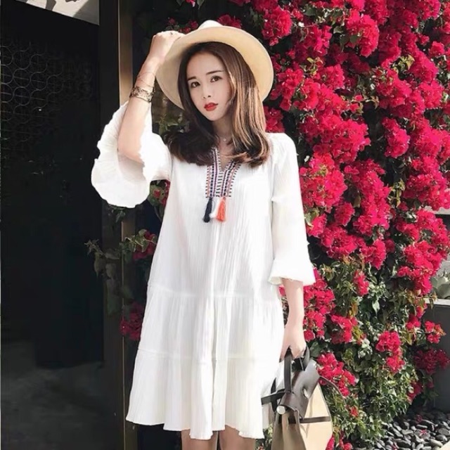 Sẵn XL, ảnh thật váy khoá ngang cho con bú