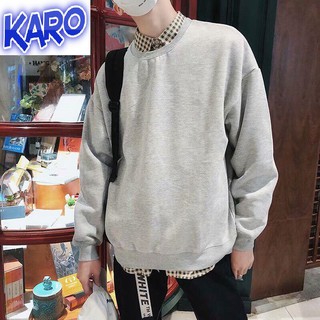 [KARO_1991](ảnh thật) ÁO NỈ TRƠN/ ÁO HOODIE KHÔNG MŨ THỜI TRANG NAM NỮ UNISEX