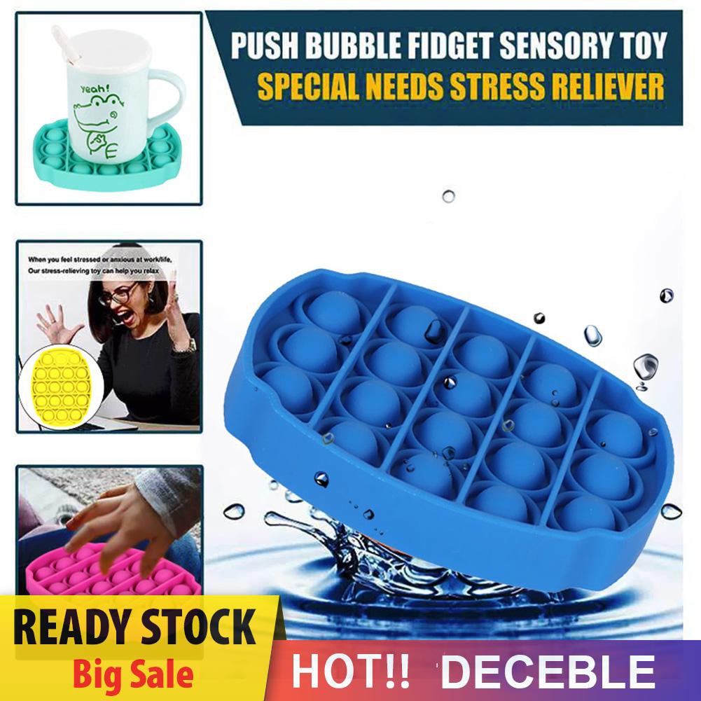 Pop It Fidget Đồ chơi Ellipse Push Bubble Fidget Sensory Đồ chơis Stress Reliever Puzzle for Autism