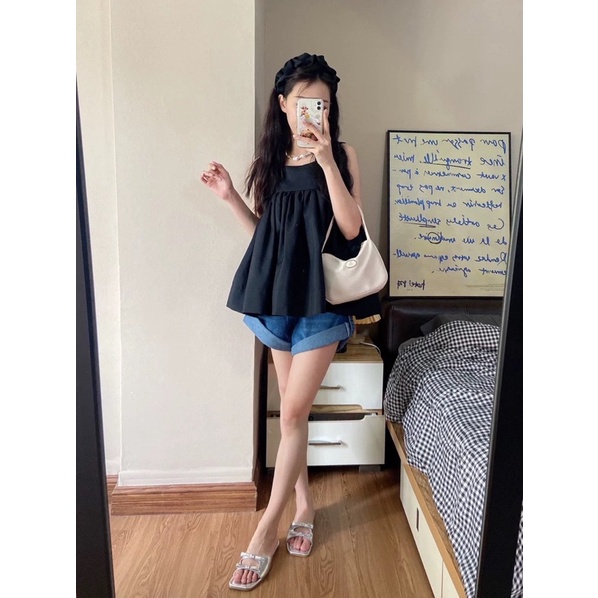 ✨💕Dép lê quai ngang thiết kế nơ nhỏ xinh xắn