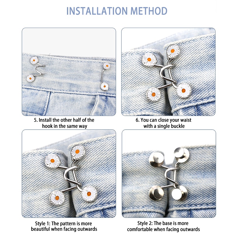Nút quần jean bằng kim loại có thể tháo rời