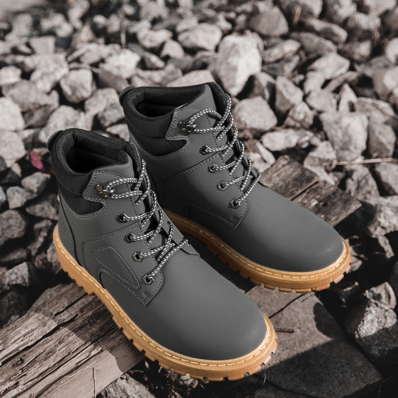 Giày Boot Martin Màu Trơn Mềm Mại Trẻ Trung Cá Hợp Thời Trang Cho Nam