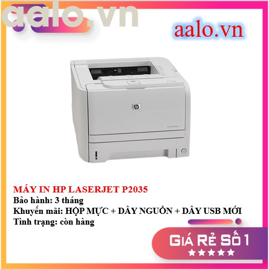 MÁY IN HP LASERJET P2035 - KÈM HỘP MỰC , DÂY NGUỒN , DÂY USB MỚI - AALO.VN | BigBuy360 - bigbuy360.vn