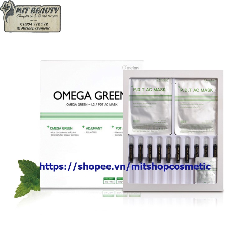 Tách lẻ Bộ kit chăm sóc da mụn Omega Green tại nhà spa HÀn Quốc