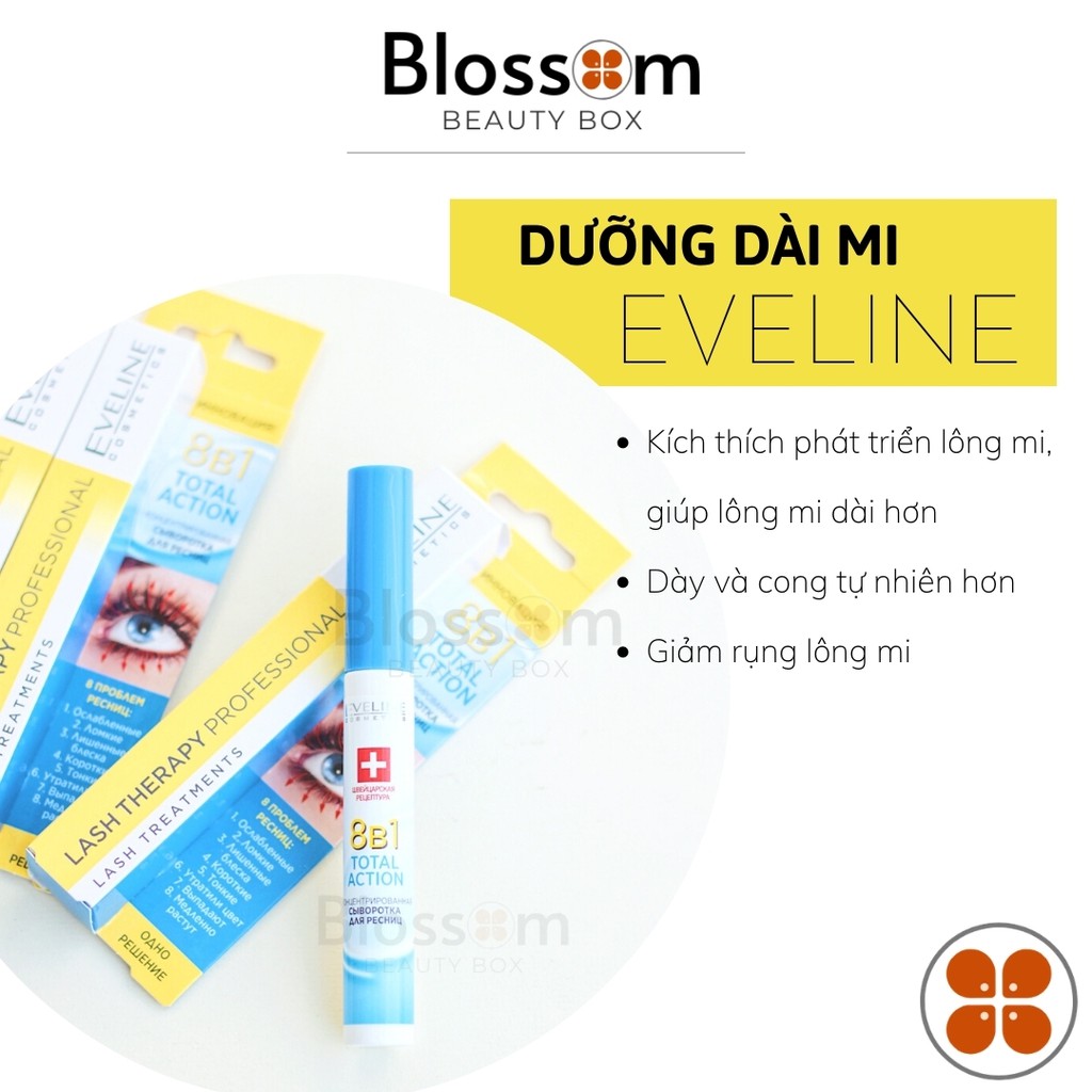 Mascara chuốt dưỡng dài mi EVELINE 8 in 1