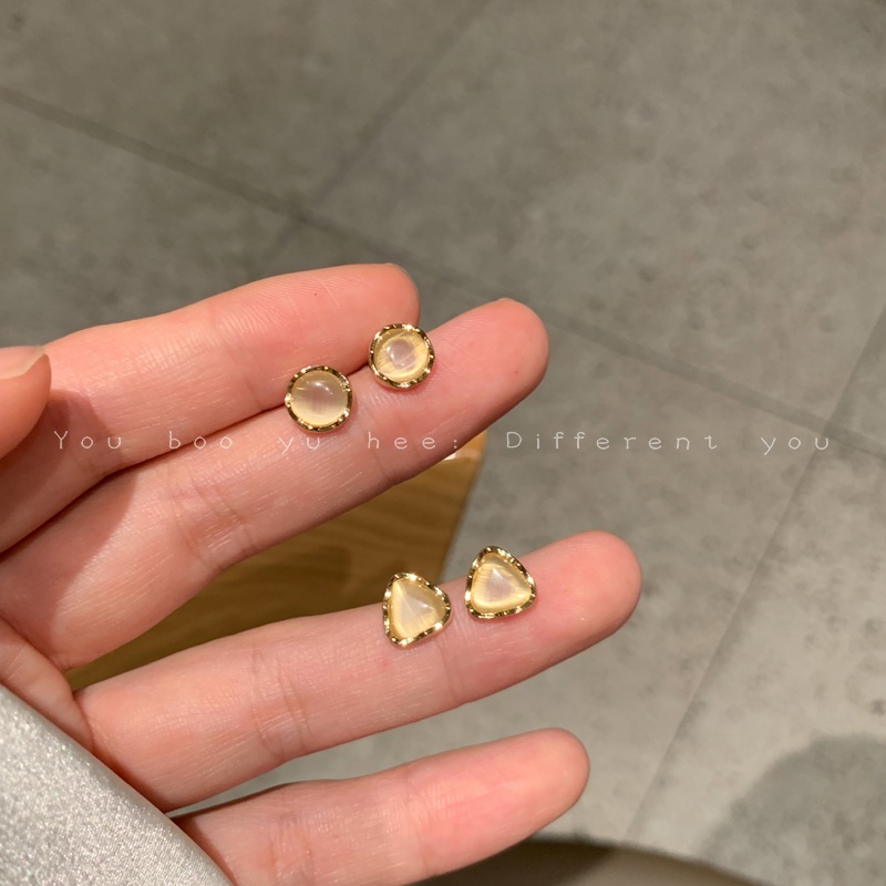 iF YOU Set 3 khuyên tai   đính đá opal thanh lịch thời trang cho nữ