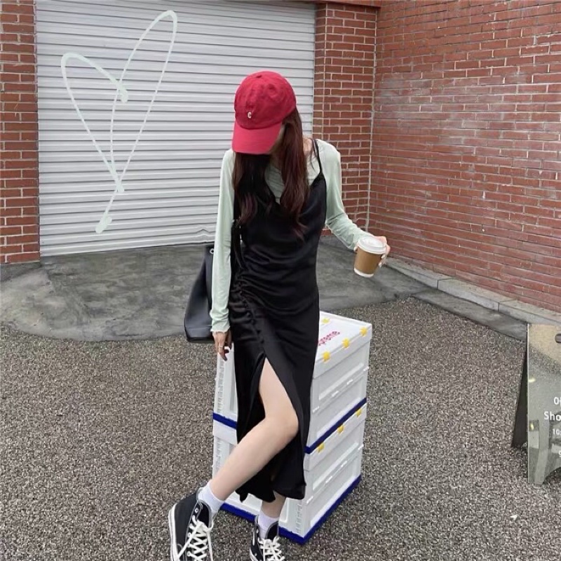 SẴN VÁY M - Set áo váy xẻ tà Ju Seok Kyung phim Penhouse