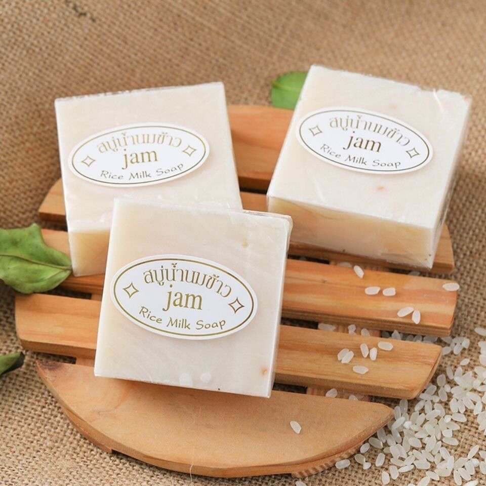 Xà Phòng Tắm Trắng Da Sữa Gạo Thái Lan JAM Rice Milk Soap 65g