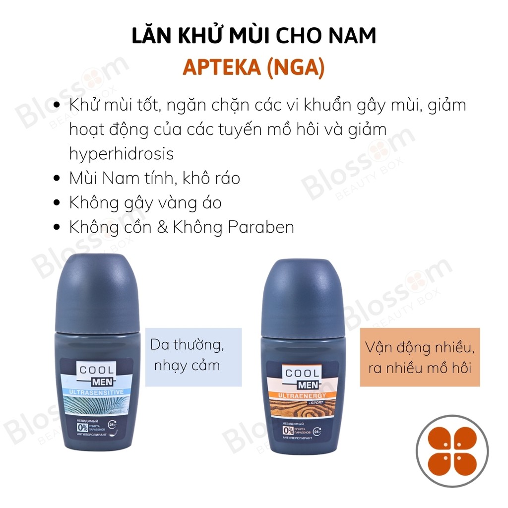 Lăn khử mùi Nam APTEKA COOL MEN 50ML