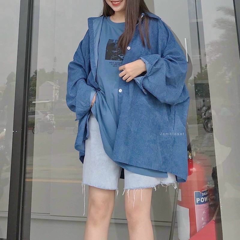 [Mã FASHIONTT20 giảm 20% TỐI ĐA 30K đơn 120K] Áo khoác kaki kiểu sơ mi, áo khoác nhẹ nam nữ vải nhung cao cấp | BigBuy360 - bigbuy360.vn