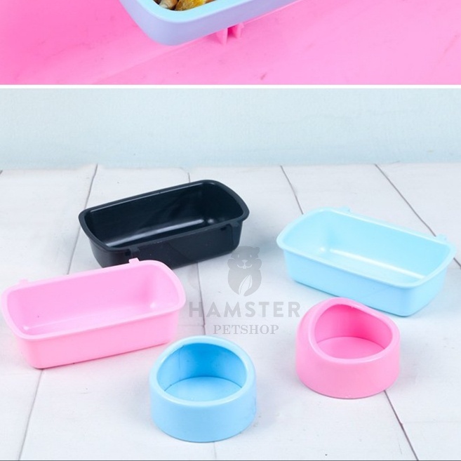 Bát ăn nhựa gắn lồng đại cho hamster, thỏ , bọ , sóc