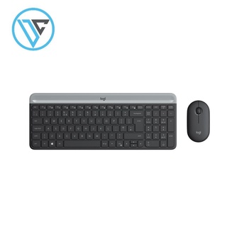 Bộ bàn phím + chuột không dây Logitech MK470 (USB/màu đen)