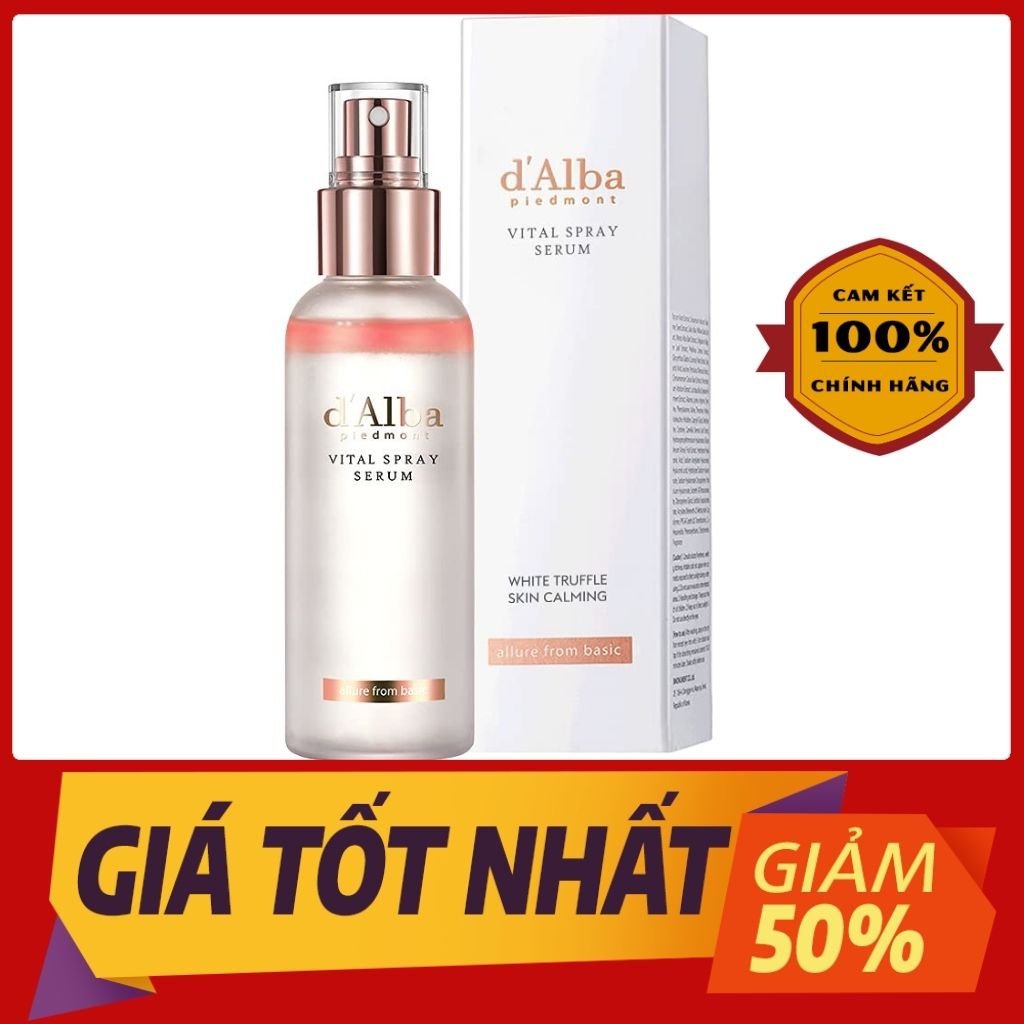 Xịt khoáng d'Alba kết hợp Serum trắng da Vital Spray Serum 100ml [ Sản Phẩm Chính Hãng ]