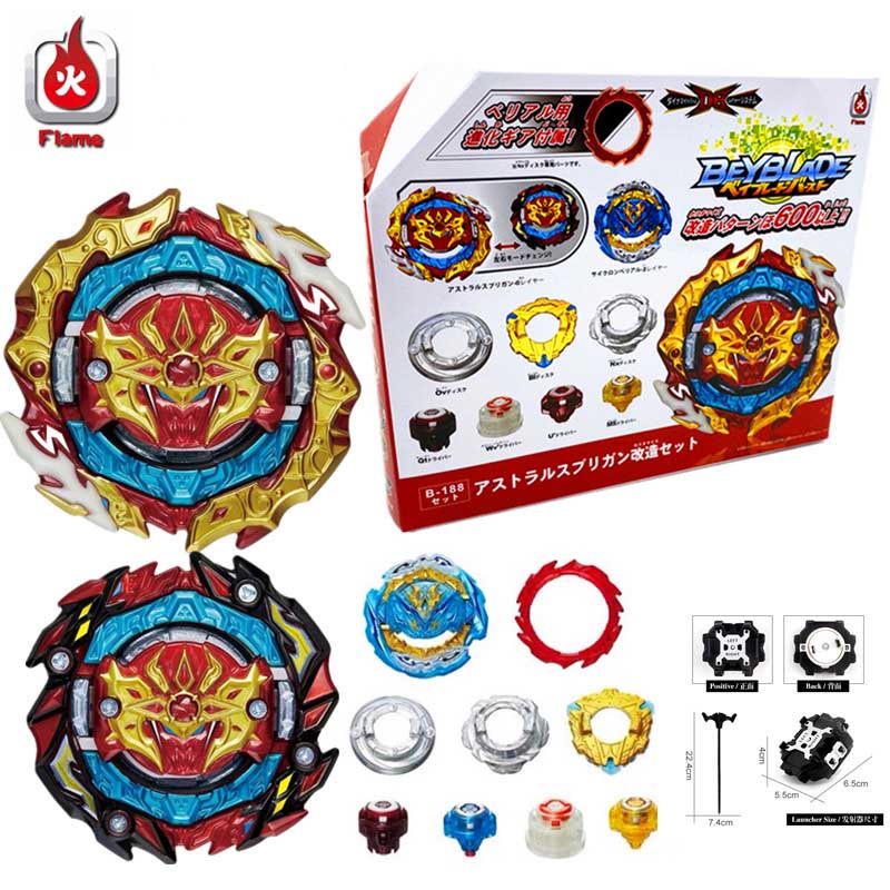 Bộ Con Quay Beyblade Burst B-188 Astral Spriggan B188 B184 Blue LR Launcher Beylauncher Beyblade Burst