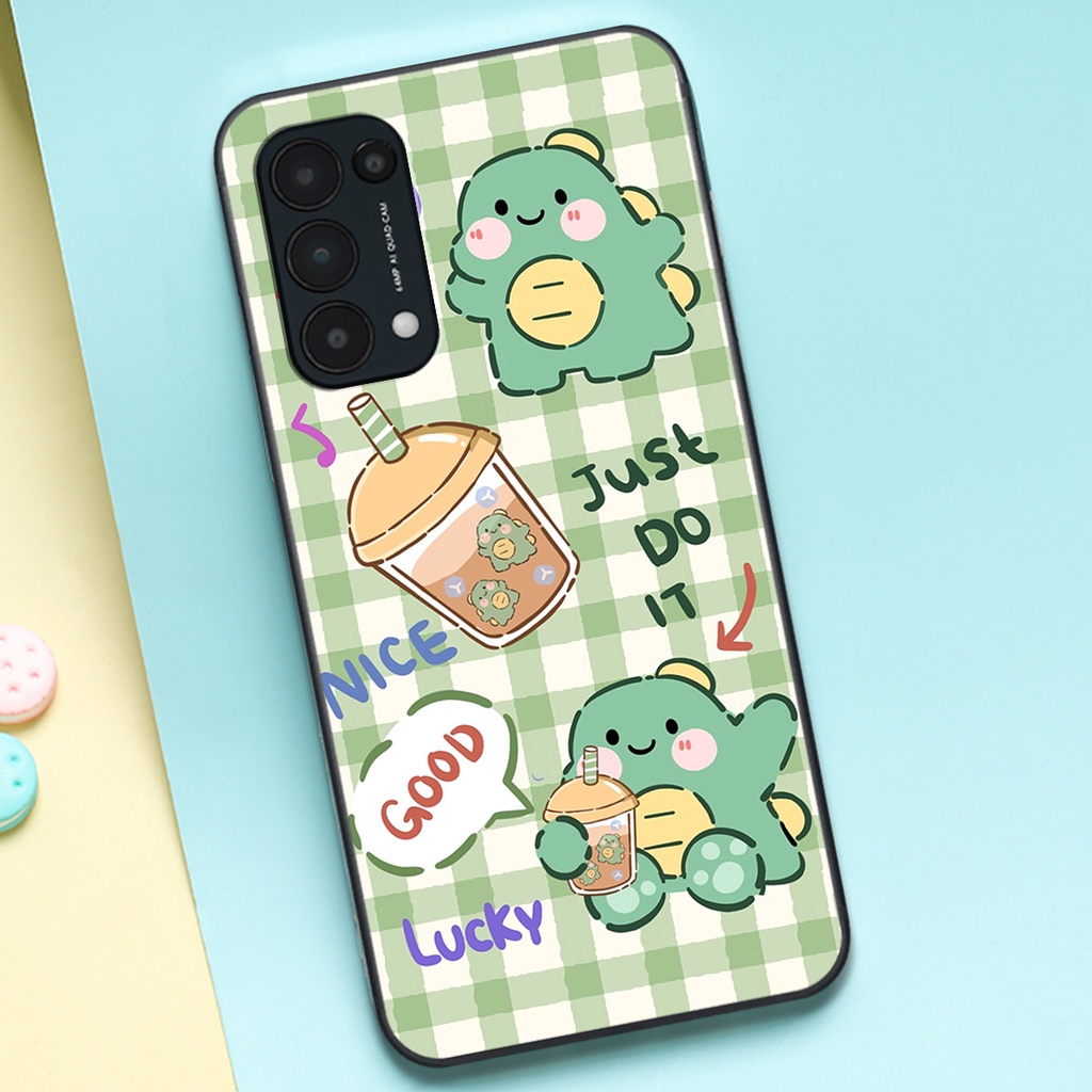 Ốp lưng Oppo Reno 5 in hình khủng long cute