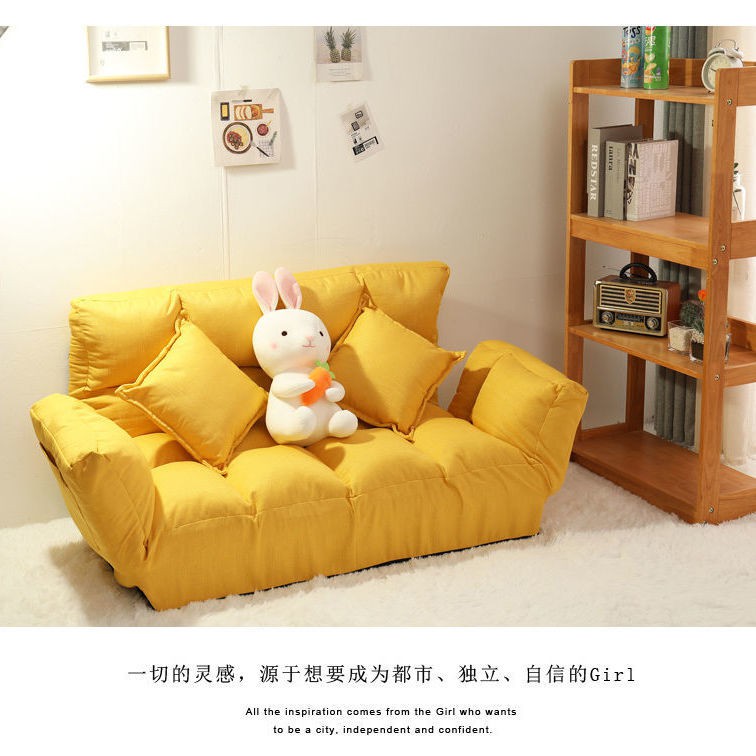 Ghế sofa lười căn hộ nhỏ phòng ngủ gấp đôi Giường Màu đỏ đơn giản Tatami