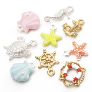 Charm VỎ SÒ ĐÍNH HẠT gắn trang sức (hàng cao cấp) NB4