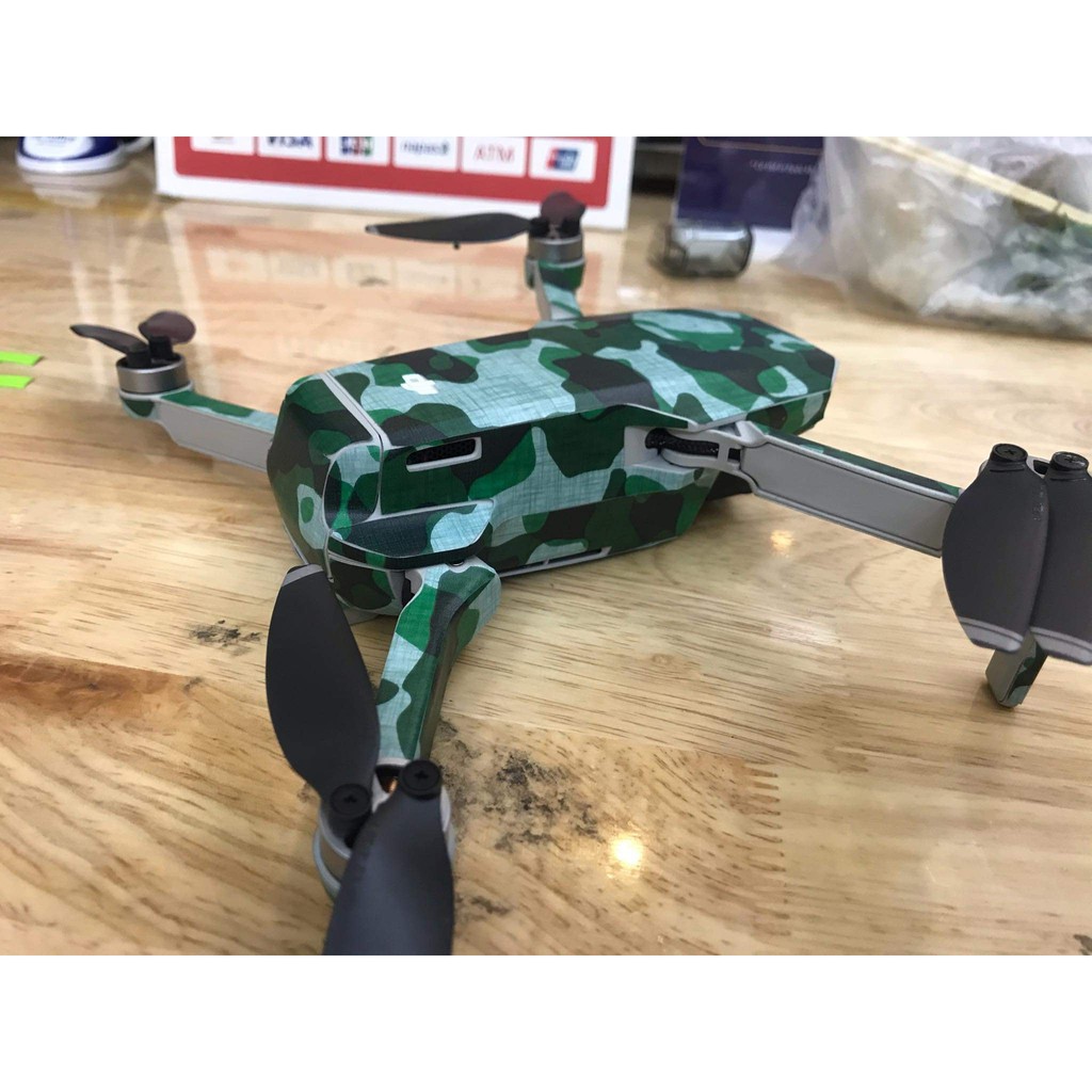 Skin Decal Dán Trang Trí Flycam Mavic Mini - Full Body - Màu Quân Đội