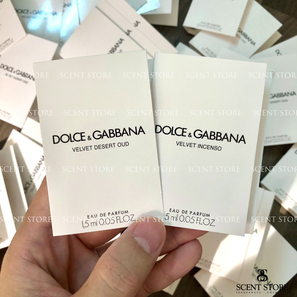 Scentstorevn - Vial chính hãng nước hoa D&amp;G Velvet Incenso, Velvet Desert Oud [1.5ml]
