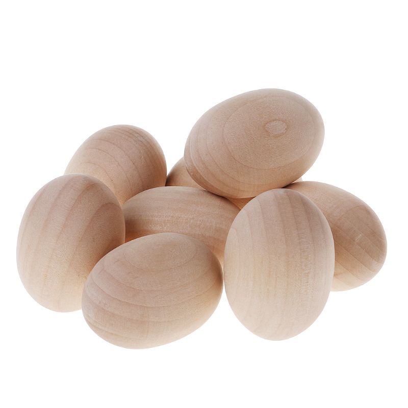 Trứng Gỗ Tự Nhiên Dùng Vẽ Tranh DIY Sáng Tạo