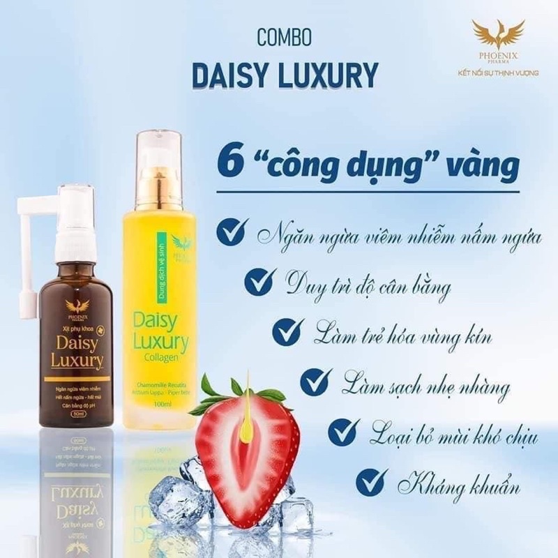 Dung dịch vệ sinh Daisy Luxury colagen an toàn cho cả mẹ bầu và sau sinh