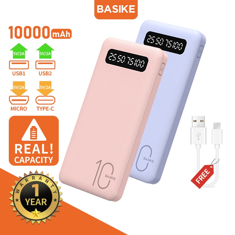 Sạc dự phòng 10000mAh BASIKE PT69P có thể mang lên máy bay màn hình kỹ thuật số LED