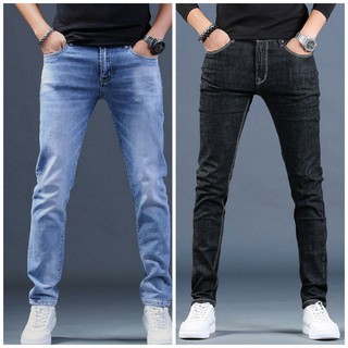 Quần jeans Nam Co Giãn-Jeans Nam Trơn Co Giãn Cao Cấp Size 27-40