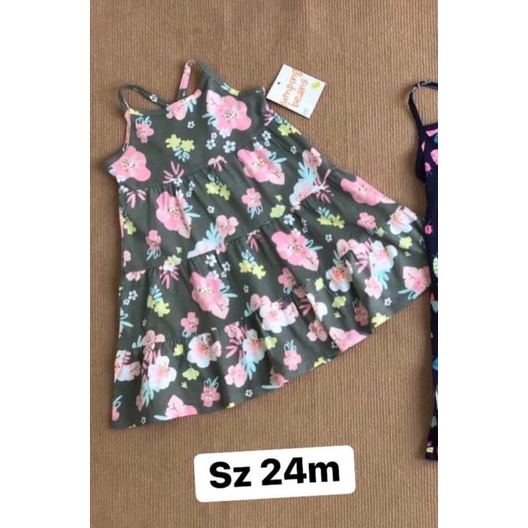 Đầm 2 dây chéo lưng Jumping Beans và Cat Jack sz 1-5T