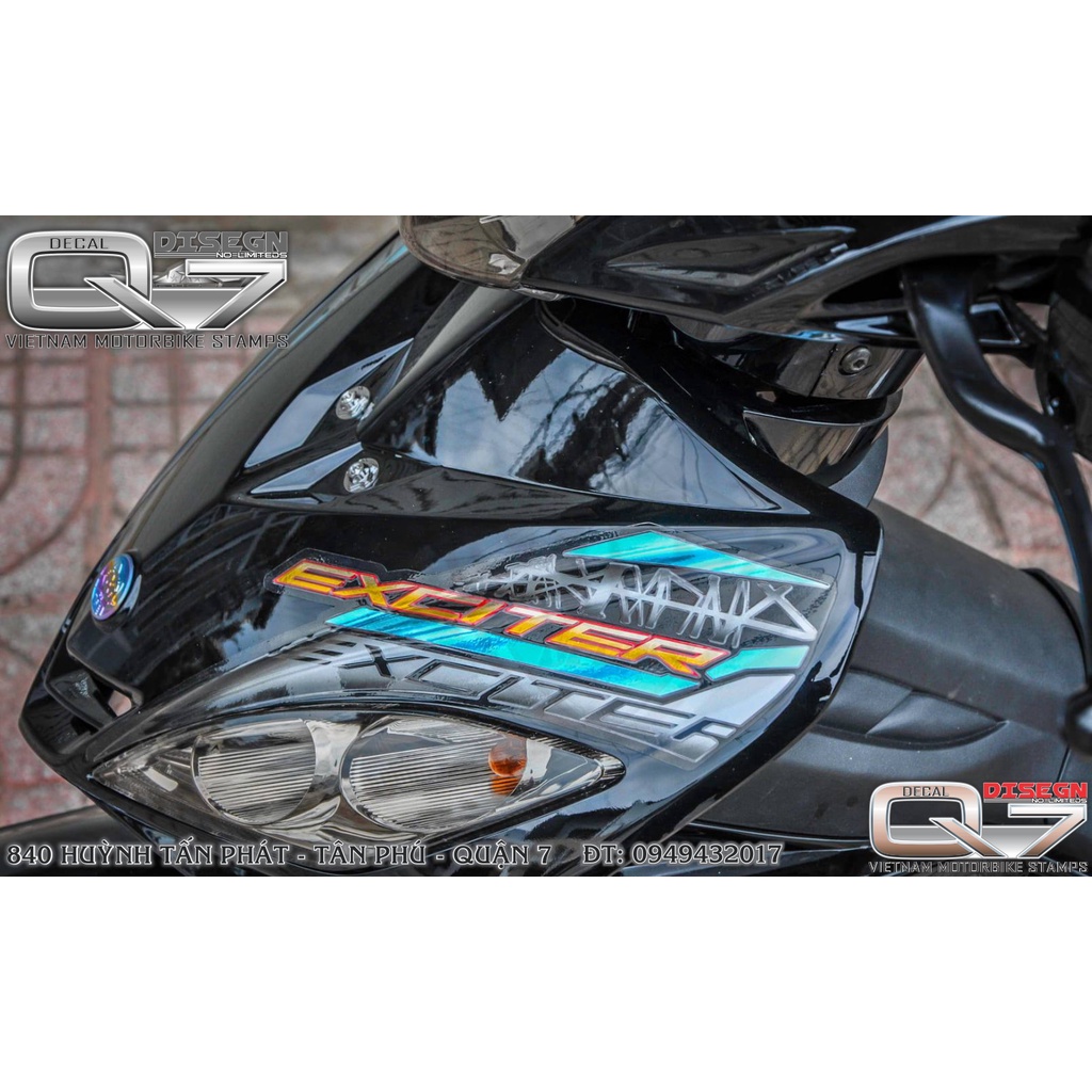 TEM RỜI EXCITER 2010 XANH ĐEN