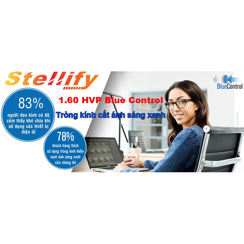 Tròng Kính Cận Viễn Loạn Chống Ánh Sáng Xanh Nhật Bản Hoya Stellify Blue Control Chính Hãng - Mắt Kính Hato