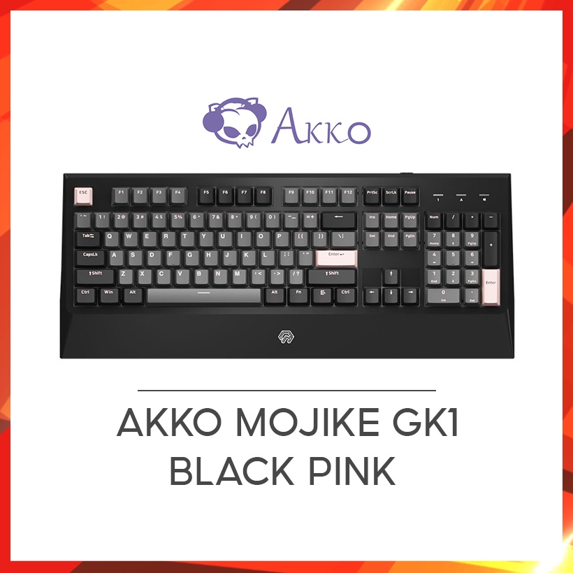 [Mã ELHAMS5 giảm 6% đơn 300K] Bàn phím cơ AKKO MOJIKE GK1 Black Pink (AKKO sw v2 / LED trắng) - Bảo hành 12 tháng