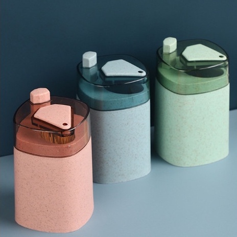 Hộp Đựng Tăm Lúa Mạch Thông Minh Có Nút Bấm Tự Động