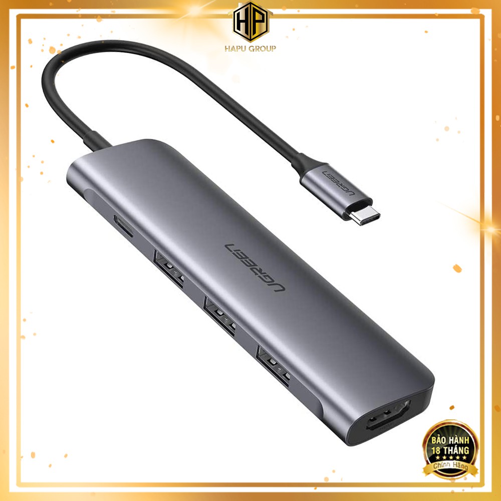 Cáp USB Type C sang HDMI, Hub USB 3.0 Ugreen 50209 chính hãng - Hapugroup