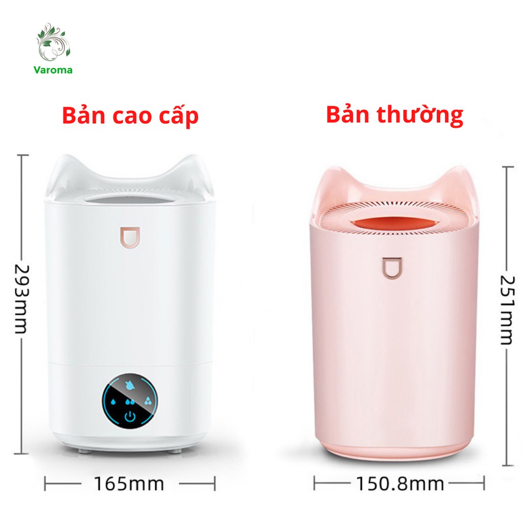 Máy Phun Sương Tạo Ẩm Khuếch Tán Tinh Dầu 3 Lít Humidifier đèn Led 7 Màu cho Phòng Lớn Bảo Hành 6 Tháng MX29