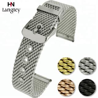 Dây đeo đồng hồ có khóa chất liệu thép không gỉ 1.0 18mm 20mm 22mm 24mm
