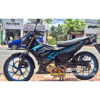 Tem rời satria F150 zin xanh đen