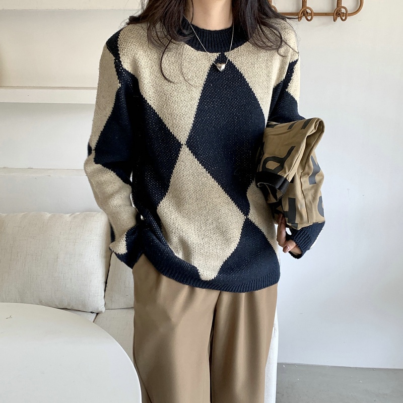 SUXI MỚI Áo sweater tay dài dáng rộng phong cách hàn quốc cho nữ