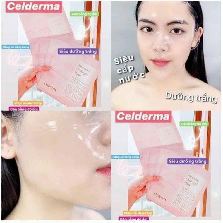 Mặt Nạ Thạch Sinh Học Cấp Ẩm, Đàn Hồi, Căng Bóng Da Cellderma Ninetalks Hydrogel Mask