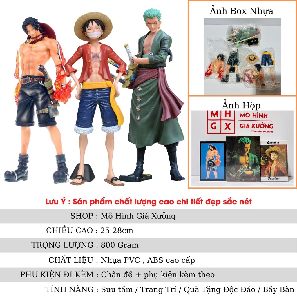 Mô hình One Pece Luffy Zoro ACE siêu to siêu đẹp cao 25-28cm , figure mô hình one piece , mô hình giá xưởng