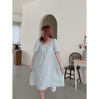 D12 - Đầm caro mint
