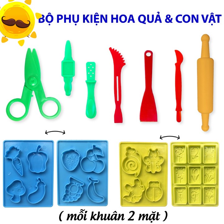 Đồ Chơi Giaó Dục Theo Phương Pháp STEAM -Đất Nặn  Có kèm Khuôn Tạo Hình Phương Tiện Nhân Vật Hàng Việt Nam